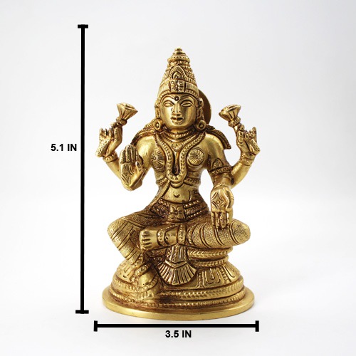 Brass Laxmi Mata Idol Marble Decorative Statue for Pooja Room